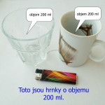 Pozor na rzn objemy sklenic a hrnk, tyto maj 200 ml